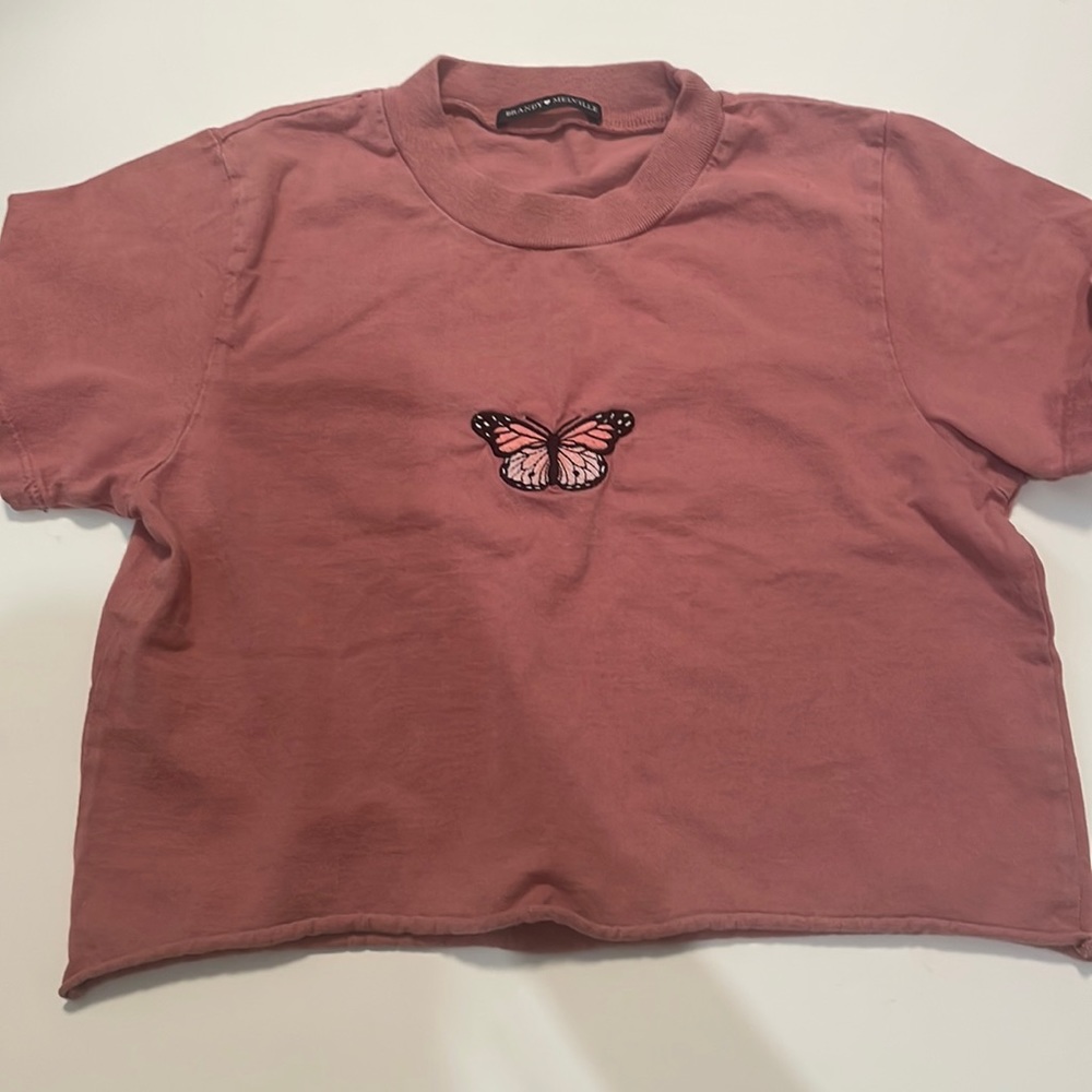 Brandy Melville butterfly crop top